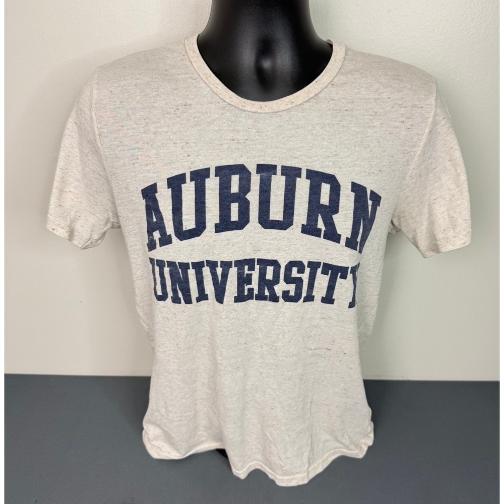 The Game T-Shirt Mens Medium Auburn University Oatmeal Heather Short Sleeve USA
